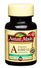 Nature Made Vitamine A, 8000 UI,