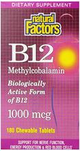 Natural Factors vitamine B12 Tabs,