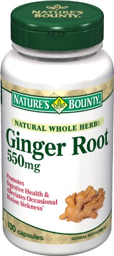Nature racine de gingembre Bounty 550mg, 100 Capsules (pack de 2)