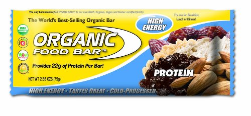 Organic Food Bar, Protein, 75 Gram Bars,  (Pack of 12)