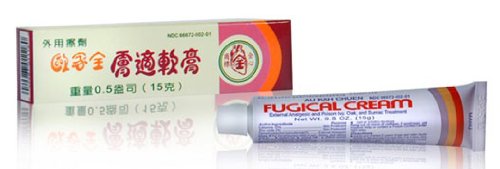 Au Kah Chuen Crème Fugical - Analgésique externe - Traitement Poison Ivy, le chêne, et Sumac - Tube de 15 Gm