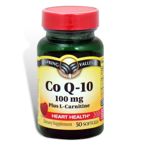Spring Valley - Co Q-10, plus la L-Carnitine 100 mg, 50 gélules
