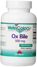 Nutricology Ox Bile, 500 mg, 100
