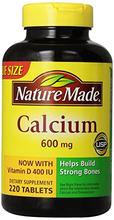Nature Made calcium 600 mg avec