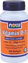 NOW Foods Vitamin D-3 1000 UI, 180