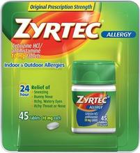 Zyrtec Allergy Tablets 45 ct (10