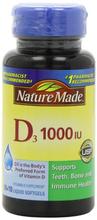 Nature Made, vitamine D3 1000 IU