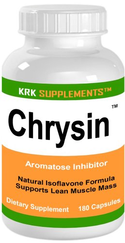 Chrysine 180 Capsules Anti-Estrogen 500mg inhibiteur de l'aromatase qui servent SUPPLEMENTS KRK