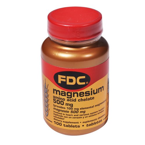 Magnésium 500mg d'acide FDC Chélate Amino