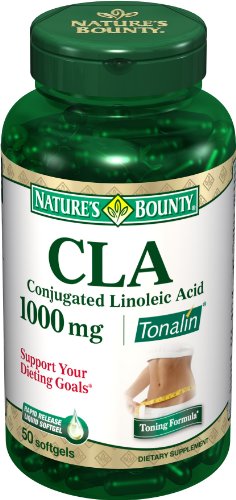 Nature Bounty CLA Tonalin 1000 mg Capsules, 50-Count