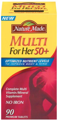 Nature Made For Her multi 50 + multiples vitamines et minéraux, 90 comprimés (Pack de 3)
