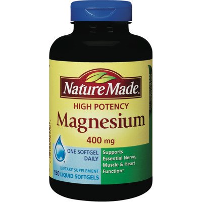 Nature Made magnésium Grande Puissance 400 mg - 150 gélules liquides