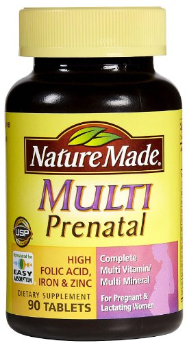 Nature Made prénatale de multivitamines et minéraux pour les femmes enceintes ou qui allaitent, 90 comprimés (pack de 3)