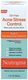 Neutrogena Oil Free Stress Control acné 3-en-1 hydratant deux onces de traitement d'acné
