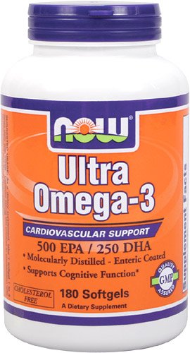 Now Foods Ultra Oméga 3, huile de poisson Soft-gels, 180-Comte