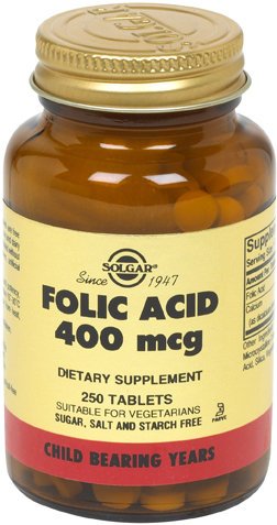Solgar - L'acide folique, 400 mcg, 250 comprimés