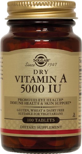 Solgar - Vitamine A sec, 5000IU, 100 comprimés