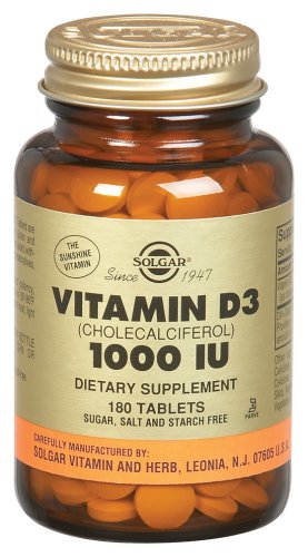 Solgar - Vitamine D3 1000 UI, 1000, 180 comprimés