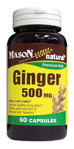 Vitamines Mason gingembre 500mg Capsules, 60-Count Bouteilles (Pack de 3)
