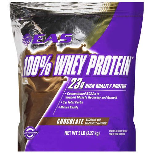 100% Whey Protein-EAS 5 LB. Resealable Bag- Chocolate