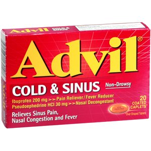 ADVIL COLD SINUS CAP 20CP PFIZER CONS HEALTHCARE NO POST
