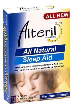 Alteril All Natural Sleep-Aid avec le L-tryptophane Comprimés Concentration maximum, 30 count (Pack de 3)