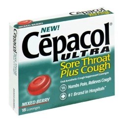 Cepacol Maximum Numbing Instant Relief Sore Throat Lozenges and Cough Relief -- Mixed Berry -- 18 count