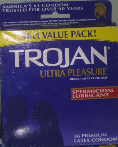 Condoms Trojan Plaisir Ultra avec un lubrifiant spermicide 36 unités