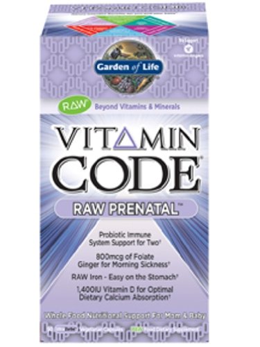 Garden of Life Vitamin Code Raw Prenatal Multivitamins, 180 Count