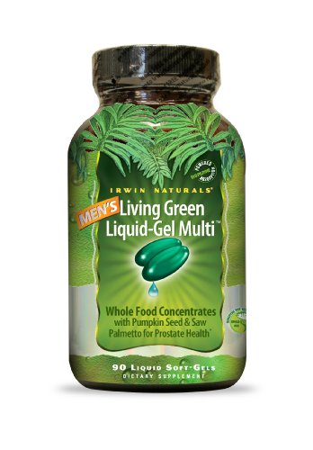 Irwin Naturals Men's Living Green Liquid-Gel Multi Soft-Gels, 90-Count Bottle