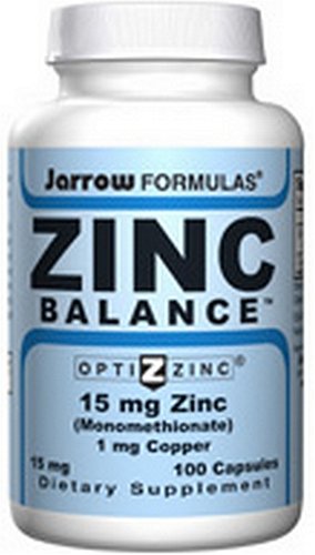 Jarrow Formulas Zinc Balance 15mg, 100 Capsules (Pack of 3)
