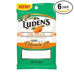 Ludens Cough Drops, Vitamin C, 25 Count (Pack of 6)