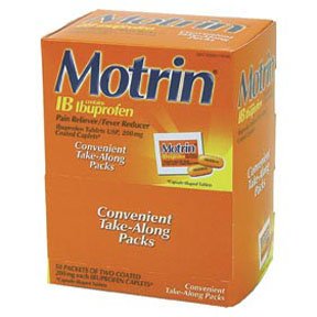 Motrin IB Ibuprofen Pain Relief Caplets Dipenser Packets 50X2 (PRODUCT ARRIVES IN MANUFACTURERS DISPENSER BOX)