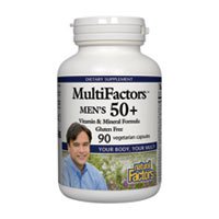 Natural Factors Multifactors Men's 50+ Veg-Capsules, 90-Count