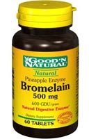 Natural Pineapple Enzyme Bromelain 500mg - 60 tabs,(Good'n Natural)