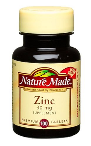 Nature Made Zinc 30mg, 100 Tablets (Pack of 6)