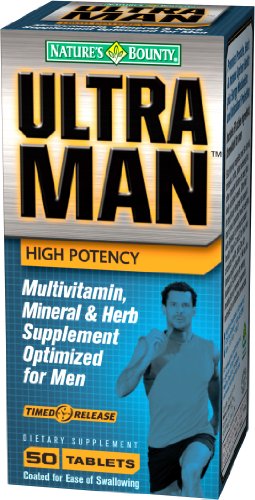Nature's Bounty Ultra Man High Potency Vitamin/Mineral and Herbal Formula for Men, 50 Tablets (Pack of 2)