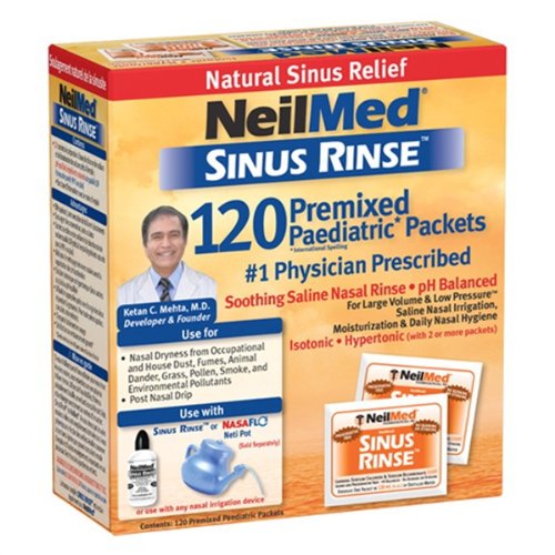 NeilMed's Sinus Rinse Pre-Mixed Pediatric Packets, 120-Count Boxes (Pack of 2)