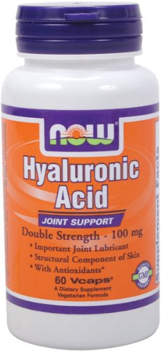 NOW Foods Acide Hyaluronique 100mg 2X Plus, 60 Vcaps
