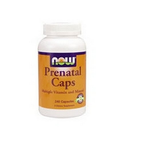 NOW Foods Prenatal Capsules Vitamin  W/ Iron, 240 Capsules