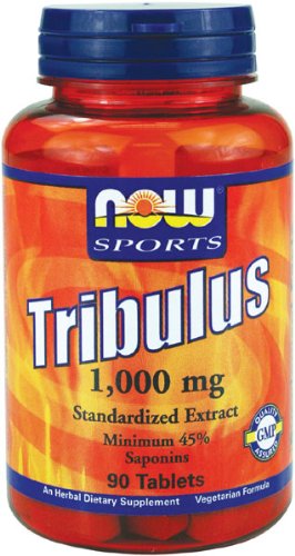 NOW Foods Tribulus 1000mg  45% Extract, 90 Tablets