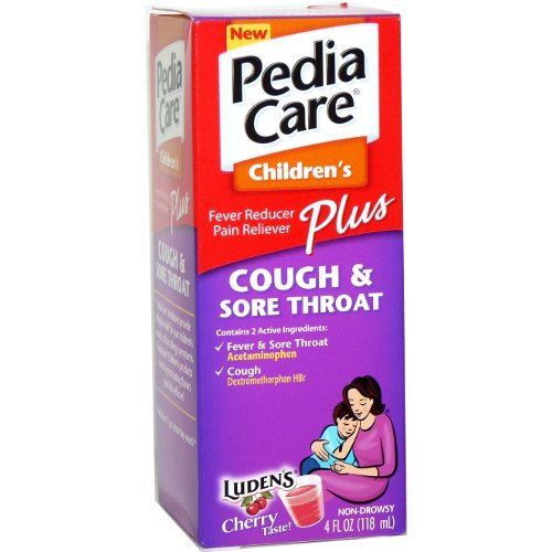 Pediacare 4 oz Sore Throat/cough (Pack of 6)