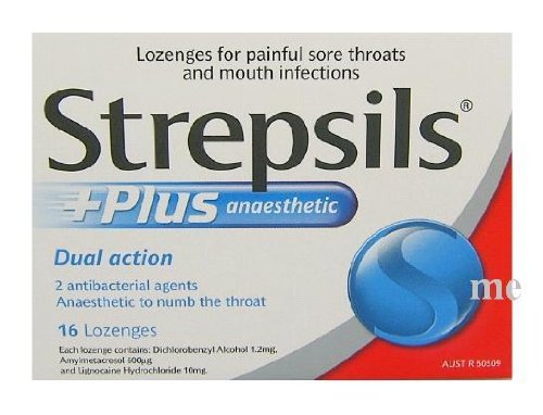 Strepsils Plus Action Cough Pill Relieve Sorethrot 16 Lozenges
