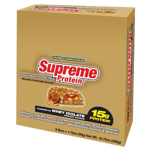 Supreme Protein, Peanut Butter Pretzel Twist, 9 - 1.75 oz Bars