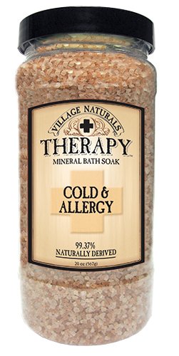 Village Naturals Therapy Cold & Allergy Mineral Bath Soak 20 oz