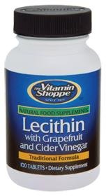 Vitamin Shoppe - Lécithine de pamplemousse et vinaigre de cidre, 100 comprimés