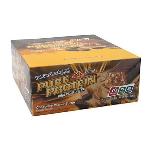 Worldwide Pure Protein High Protein Bar, Chocolate Peanut Butter, 2.75-Ounce Bars (Pack of 12)