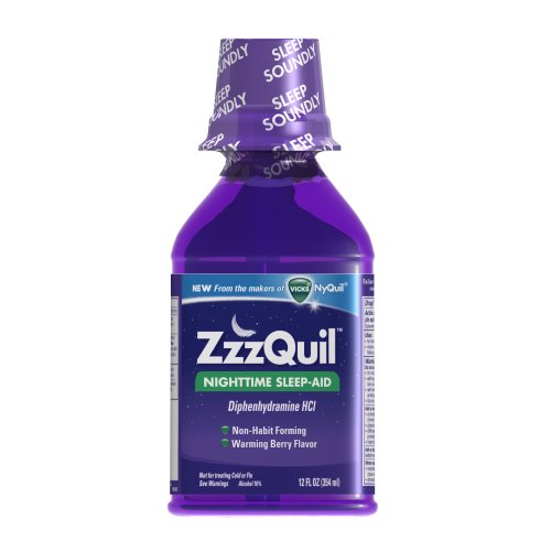Zzzquil Nighttime Sleep-Aid Flavor Berry liquide Warming, 12 onces