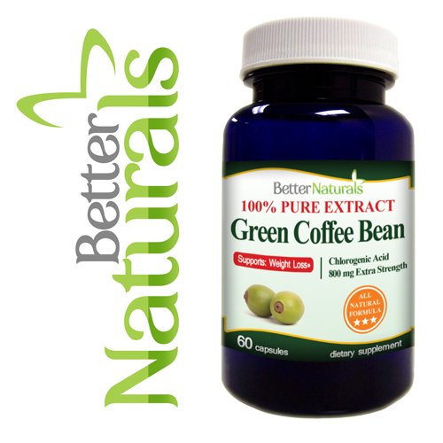 100% Green Coffee Bean Extract 800mg 60 Capsules Extra Strength All Natural Naturals, de meilleures