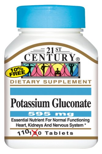 21st Century Comprimés de Potassium mg 595, 110-Count